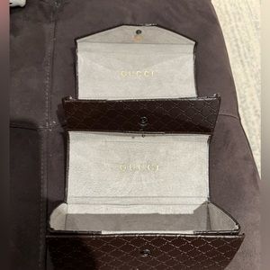 2 Gucci Glasses cases. Leather. Authentic.